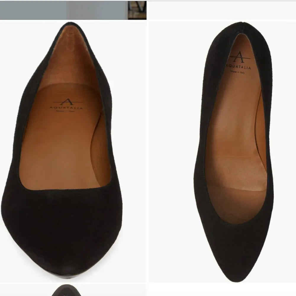 Black Suede Shoes Pasha Pump, Size 10.5